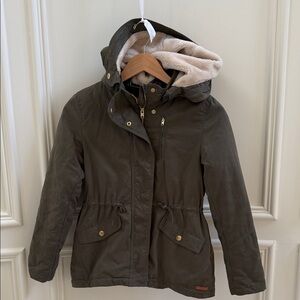 H&M Kids Khaki Hooded Puffer Jacket